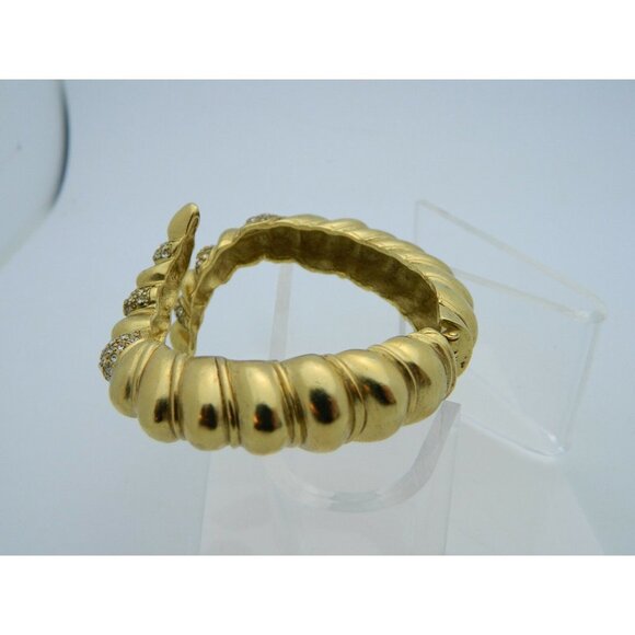 Ellen Kiam Lia Sophia Clear Rhinestone Gold Tone - Picture 5 of 9